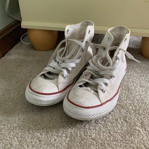 Used high top white Converse